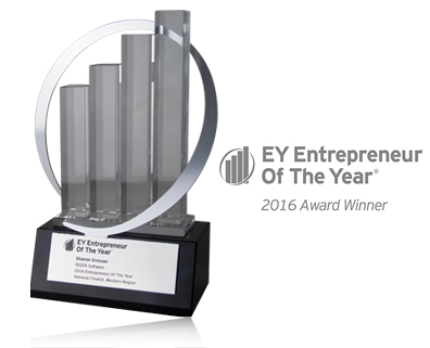 EY Entrepreneur of the Year trophy