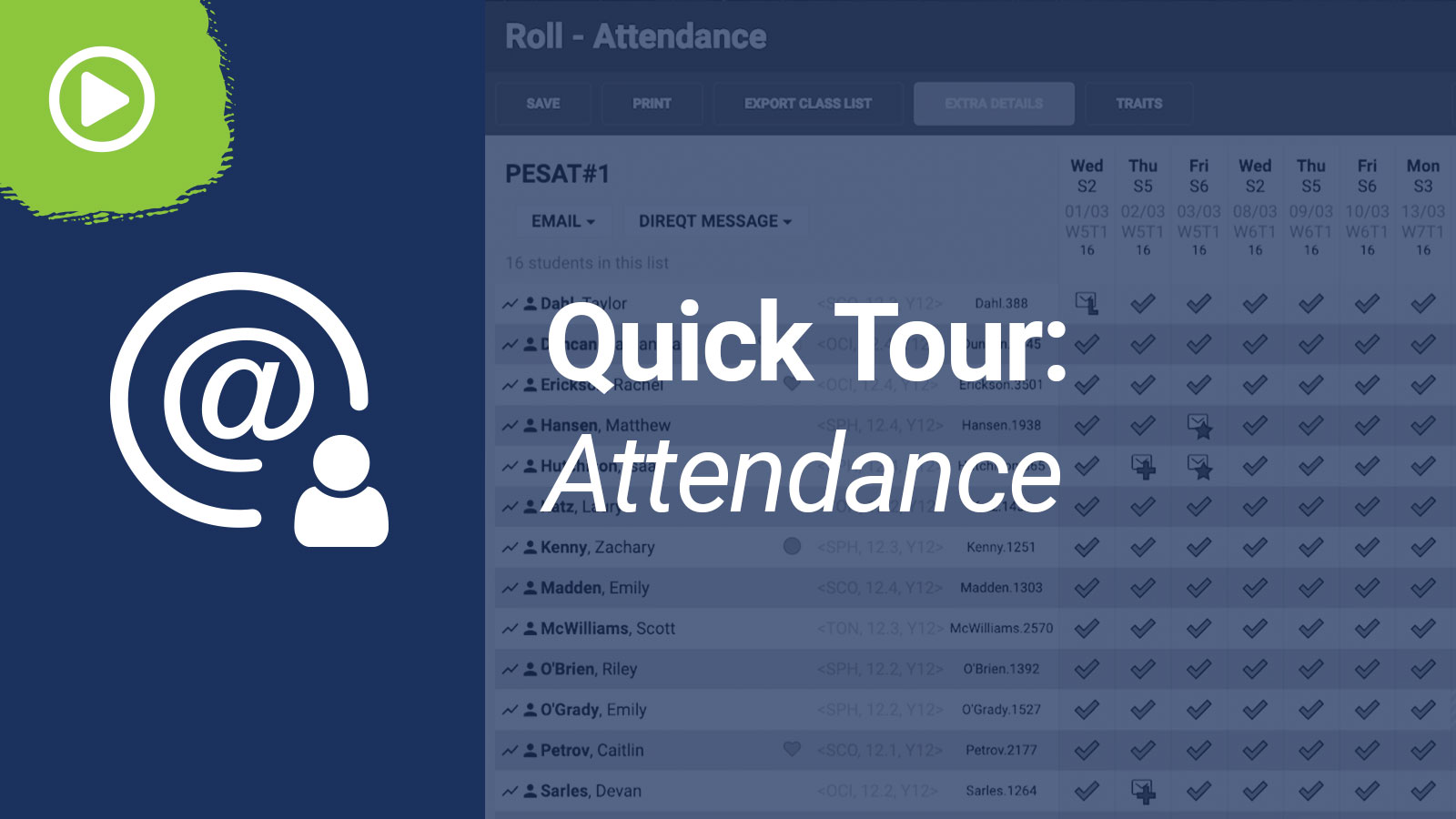 Quick tour - Attendance thumbnail